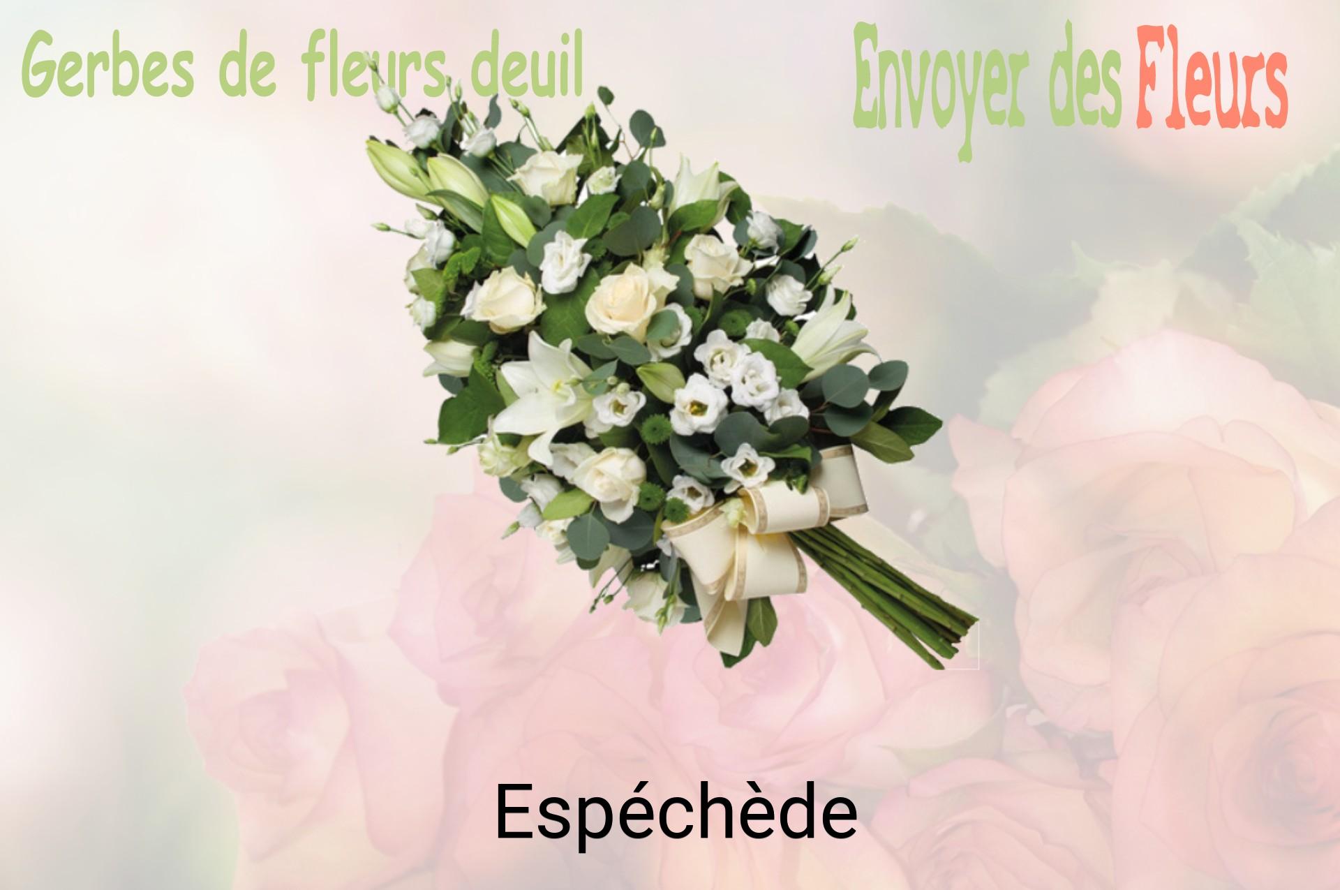 Gerbe de fleurs de deuil livrée à Espéchède